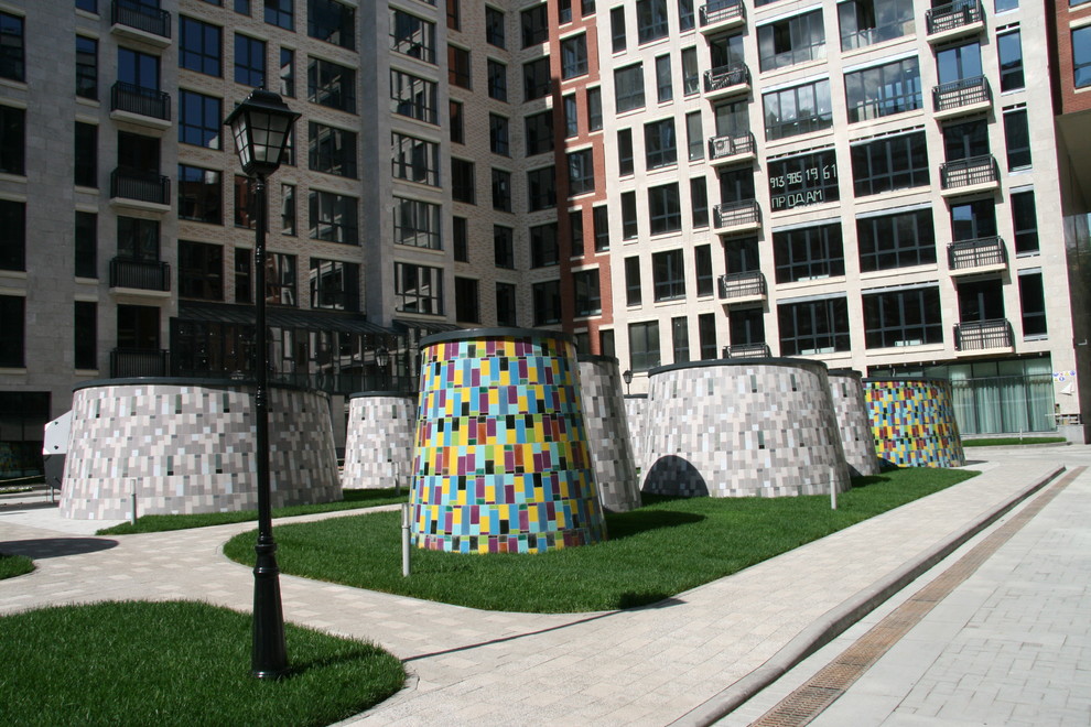 Малые архитектурные формы. Оформление внутреннего двора ЖК "Барин Хаус"