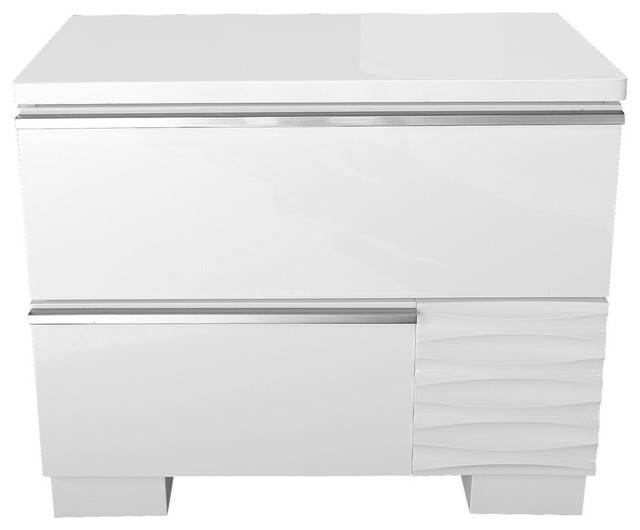 Athens White Lacquer 2 Drawer Bedroom Nightstand Athens White Lacquer 2 Drawer Bedroom Nightstand