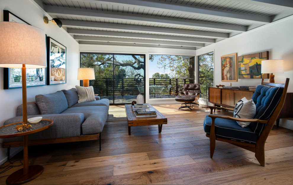 Photo of a midcentury living room in Orange County.