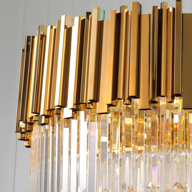 Gio Collection Crystal Chandelier, Diameter 24" - Contemporary ...