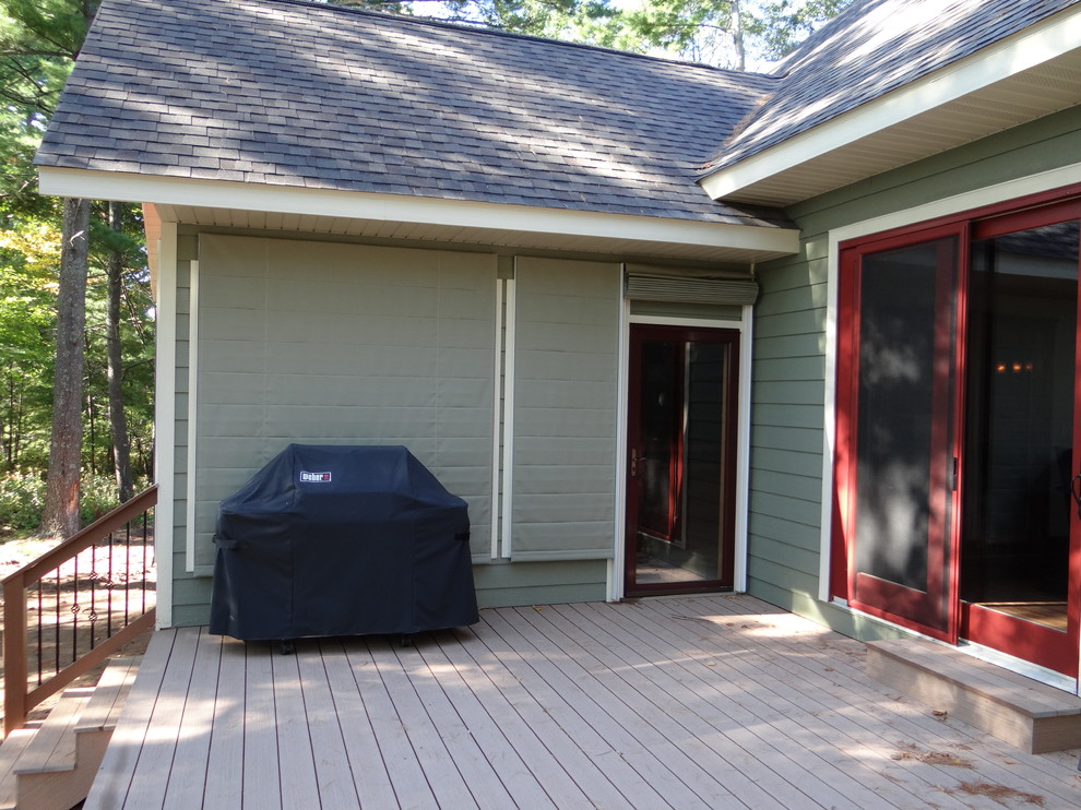 Exterior Shades protect porch