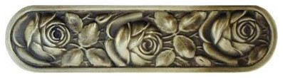 Mckenna's Rose Pull, Antique-Style Brass