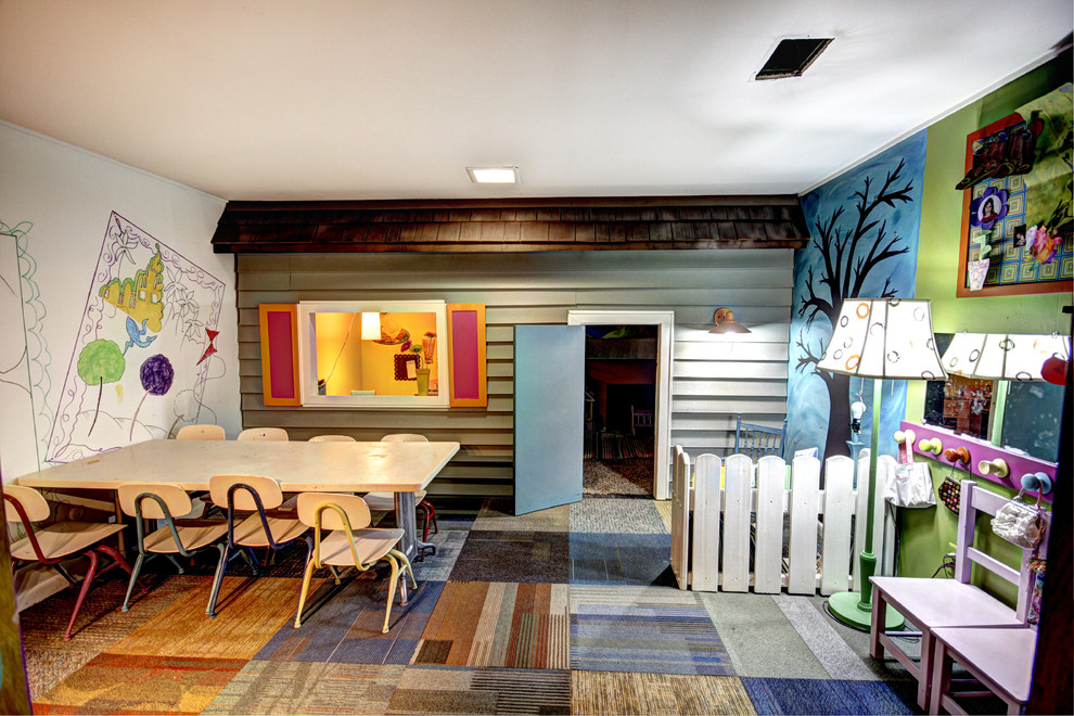 Design ideas for an eclectic kids' playroom in Grand Rapids.