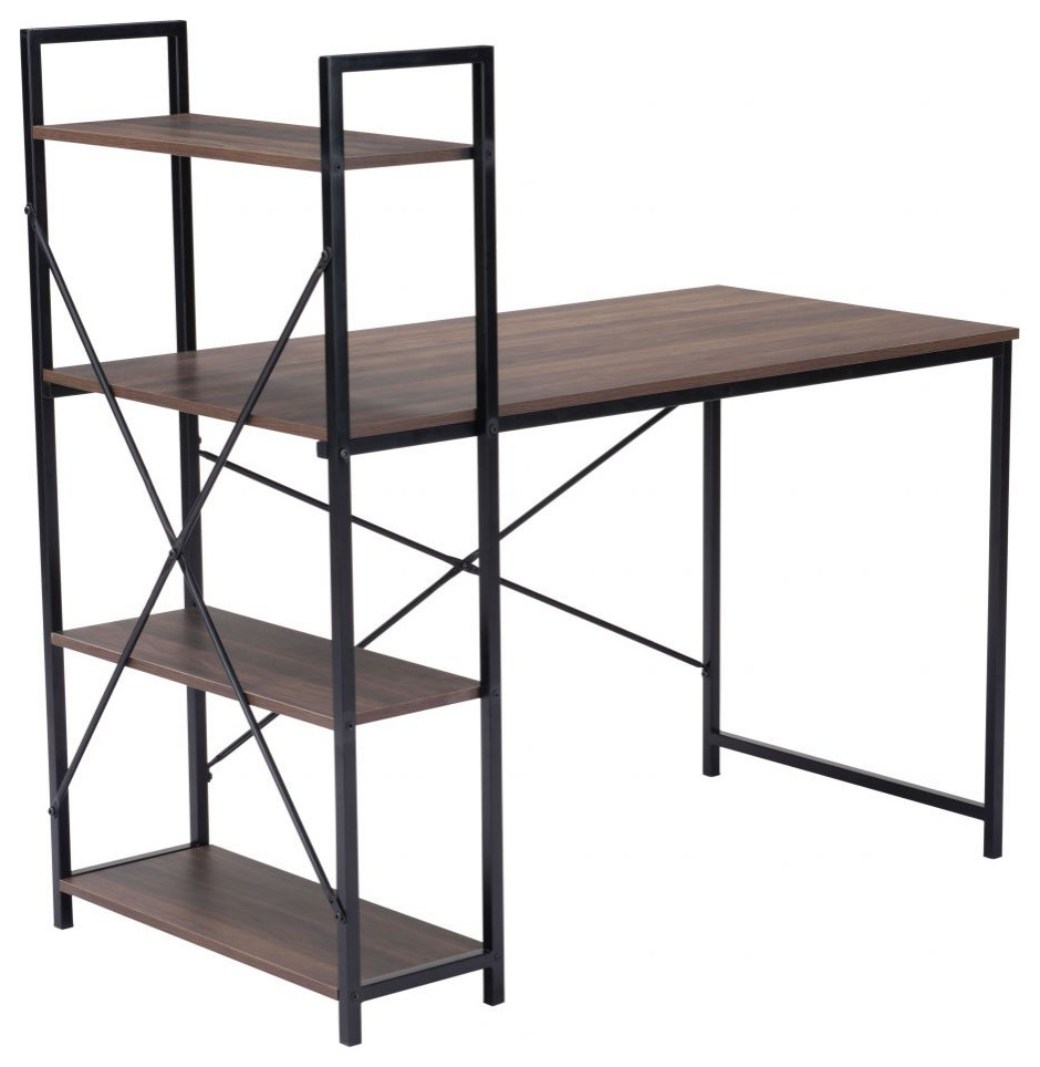 Lebanon Desk Brown/Black Modern Desk Lamps by First of a Kind USA