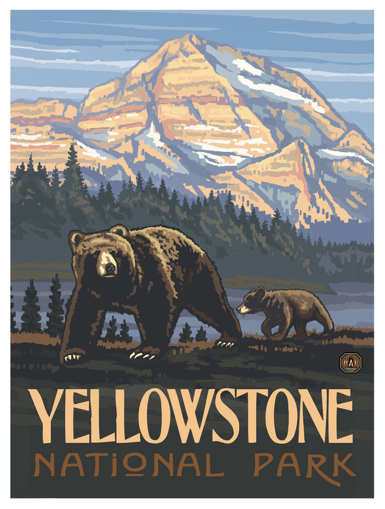 Paul A. Lanquist Yellowstone National Park Rockies Art Print, 9"x12"
