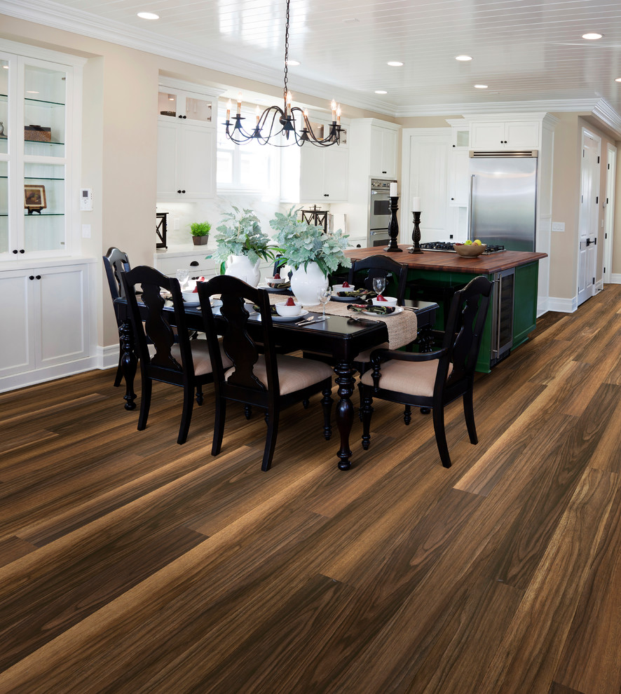 Courtier Premium Vinyl Plank Collection Viscount, Walnut Traditional Dining Room Los