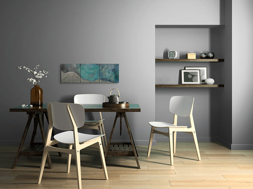 Design ideas for a small contemporary dining room in Other.