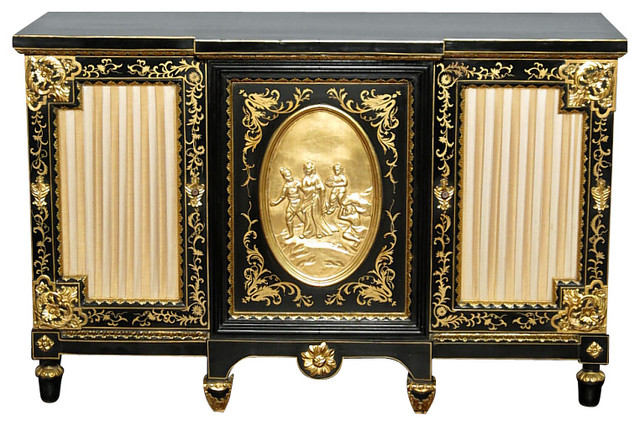 Black Gold Italian Buffet Sideboard Server Cabinet Buffets And Black Gold Italian Buffet Sideboard Server Cabinet