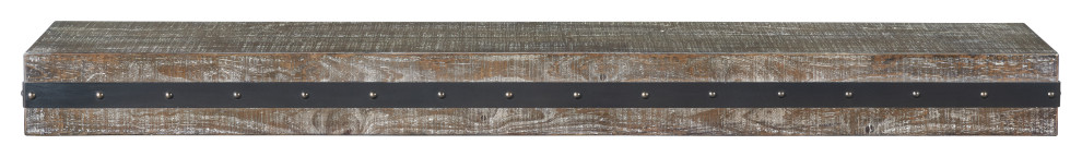 The Bedford 72" Mantel Shelf Gristmill Finish