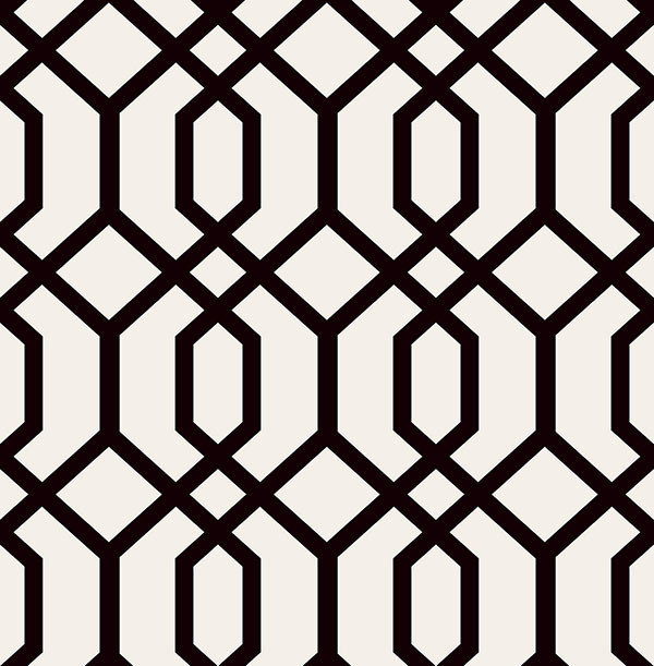 Trellis Black Montauk Wallpaper Contemporary Wallpaper by