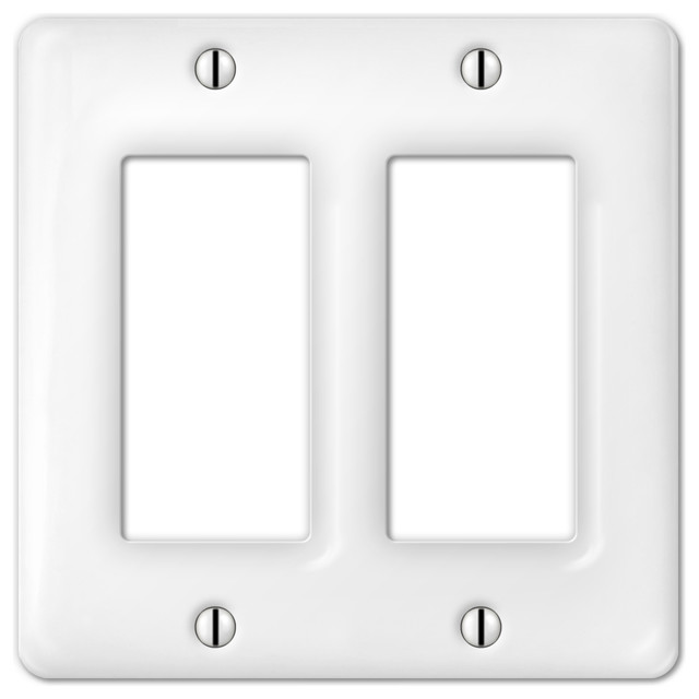 Allena Ceramic 2Rocker Wall Plate Traditional Switch Plates And