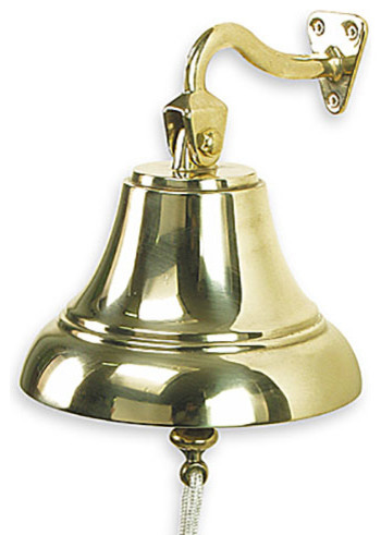 Solid Brass Authentic Ship's Bell for Interior or Exterior Use, Brass