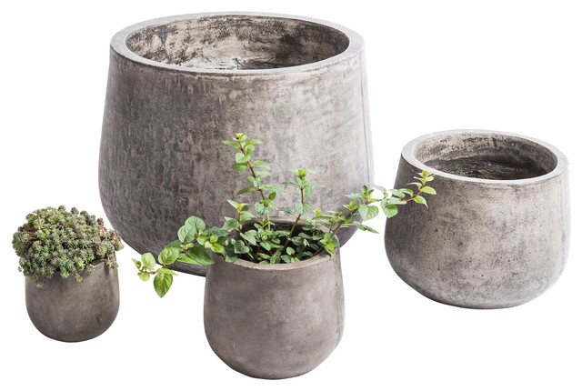 Samai Planter, Charcoal Gray, Large