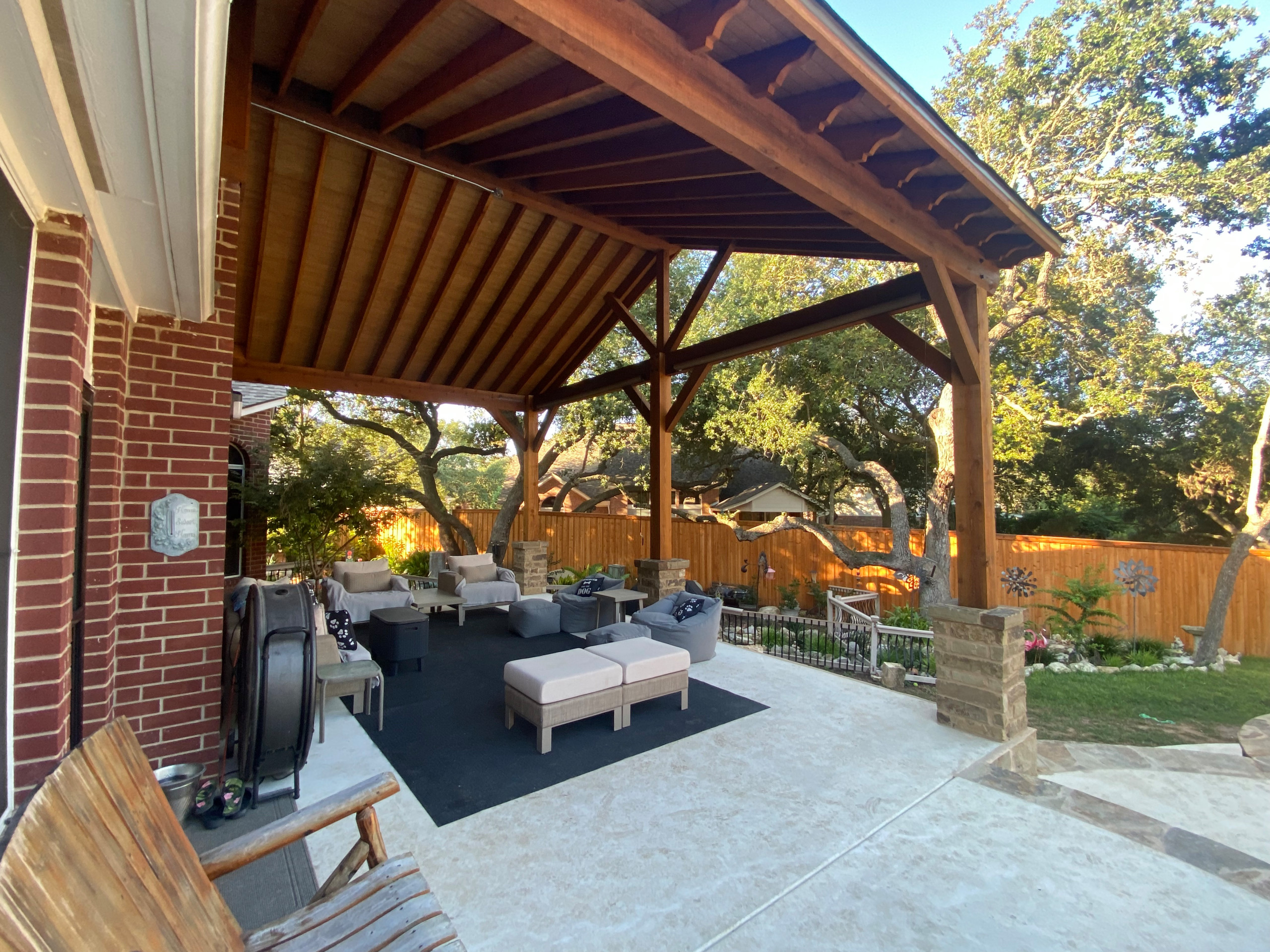 White Gable Patio cover