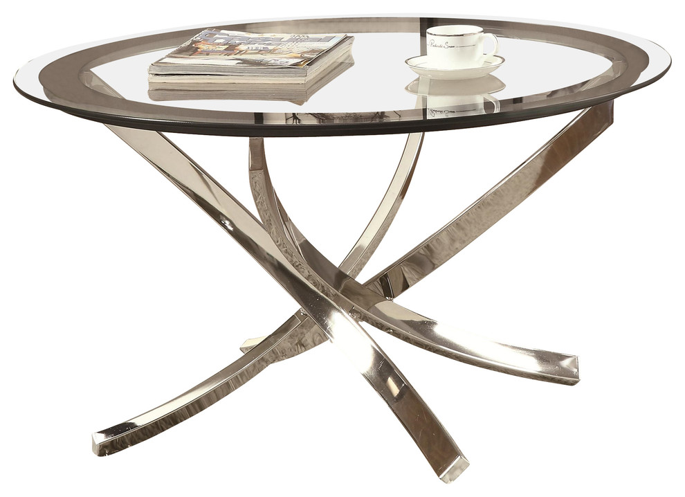 Coaster Occasional Group 702580 Cocktail Table W/ Tempered Glass Top