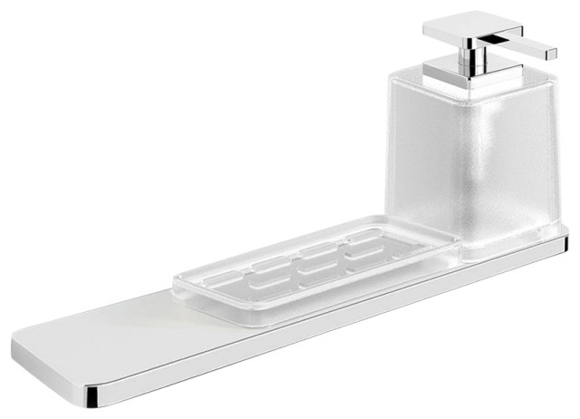 Harmoni Series Wall Mounted Holder, Soap Dish Dispenser Kit, Polished Chrome