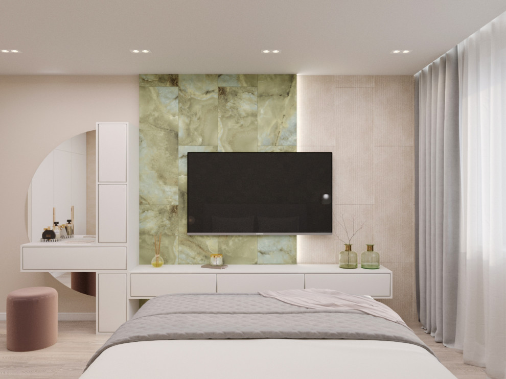 Дизайн спальни в квартире 70м2, г. Нефтеюганск