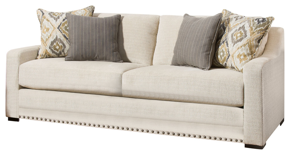 Simmons Upholstery Thaxton Ivory Sofa - Transitional ...