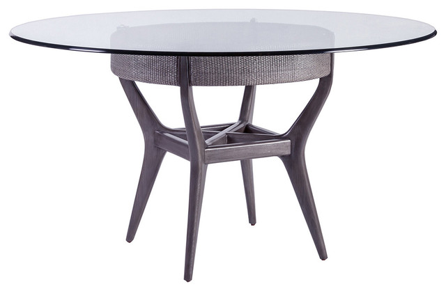 Formosa Round Dining Table With Glass, Houzz Round Glass Dining Table