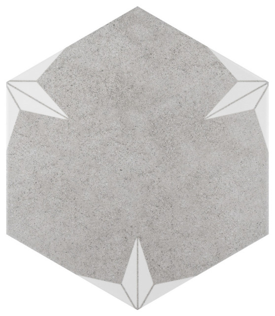 Stella Hex Porcelain Floor And Wall Tile Sample Contemporary Wall And Floor Tile By Merola 3967