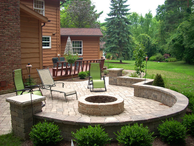 Backyard Fire Pit - Traditional - Patio - Cleveland - by ...