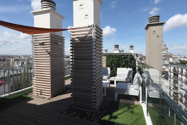 Rooftop parisien contemporary-deck