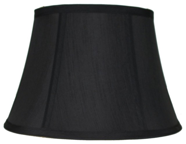 Faux Silk Bell Lamp Shade 10x16x10 Black