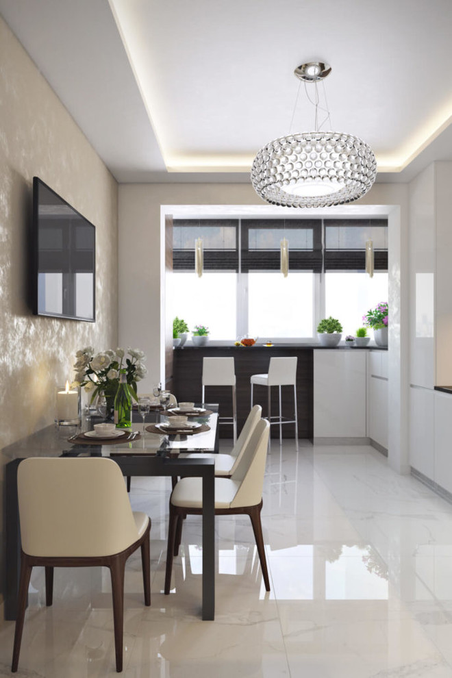 Современный дизайн просторной квартиры