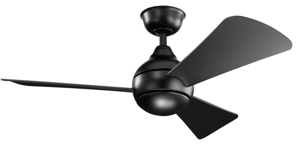 Sola 1 Light 44" Indoor Ceiling Fan, Satin Black
