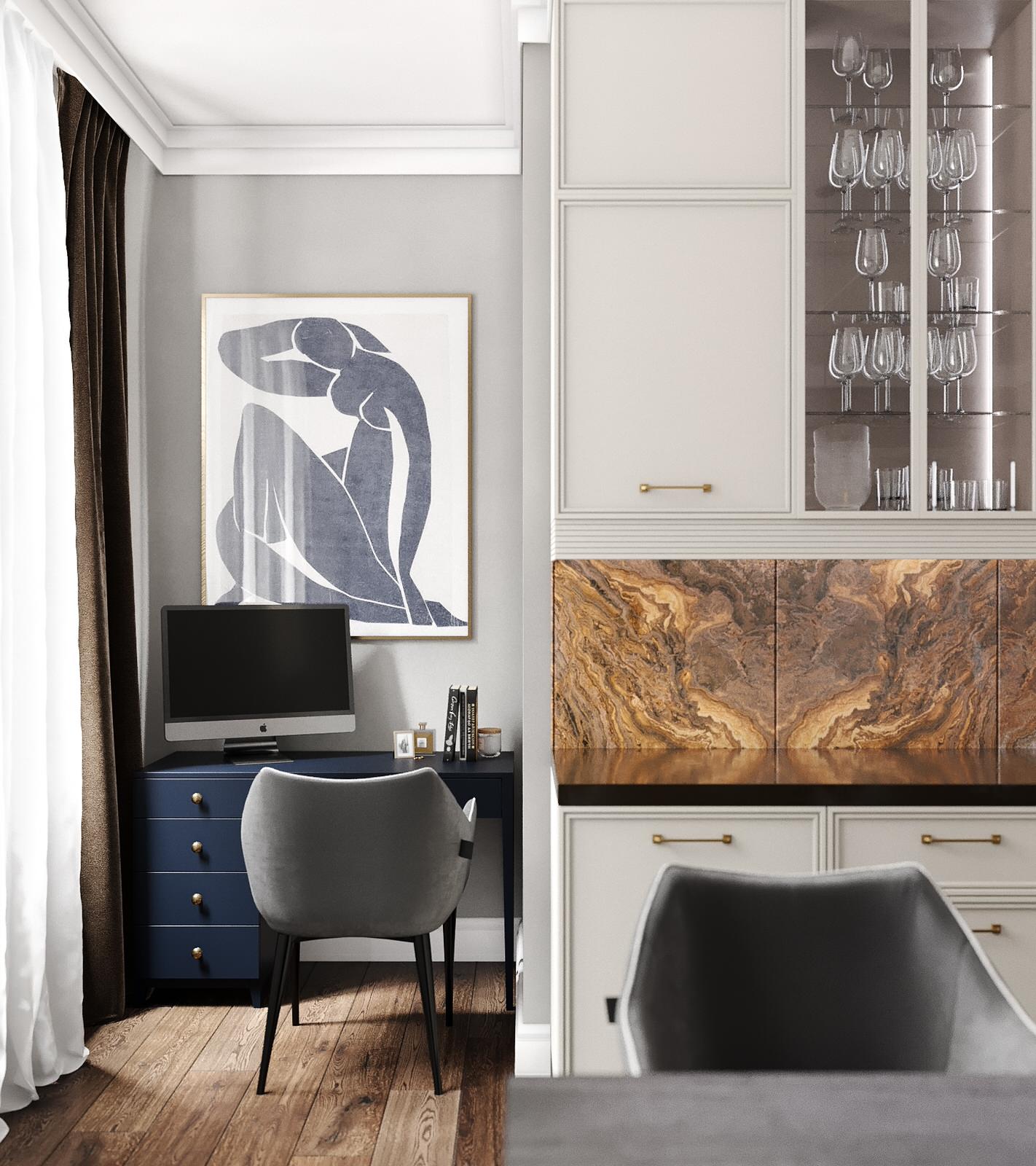 Проект интерьера квартиры в ЖК «Солнечный Олимп»