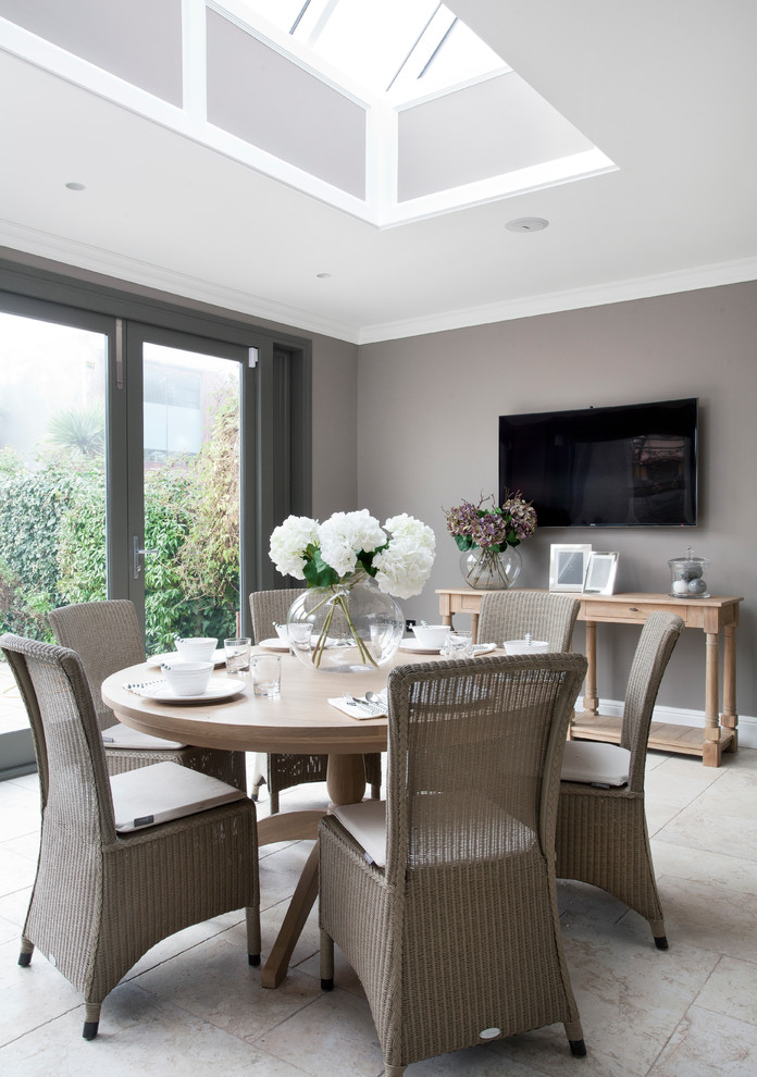 Photo of a transitional dining room in Dublin.