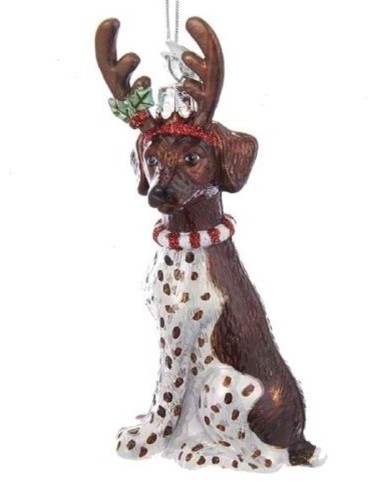 german shorthaired pointer christmas ornament