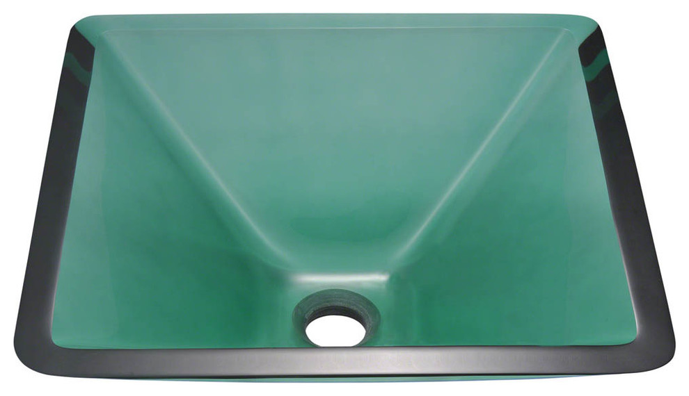 Emerald Colored Glass Vessel Sink