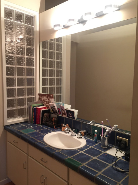 Mid-Mod Split Master Bathroom 