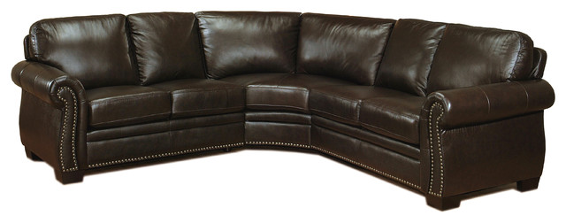 Abbyson Living Santa Monica Sectional Sofa Brown