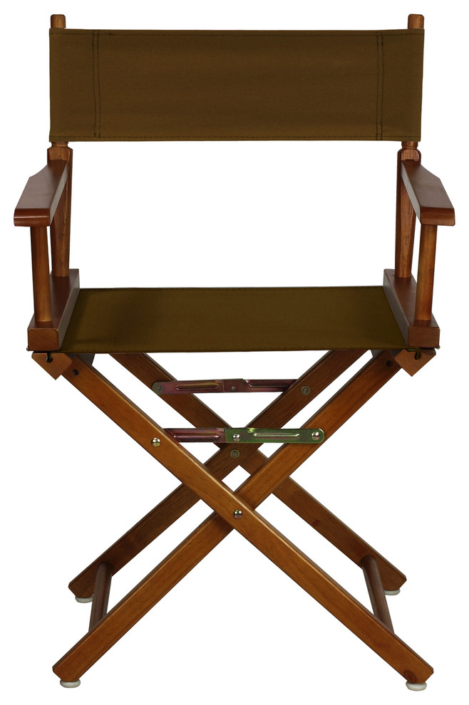 18" Director's Chair Honey Oak Frame, Brown Canvas