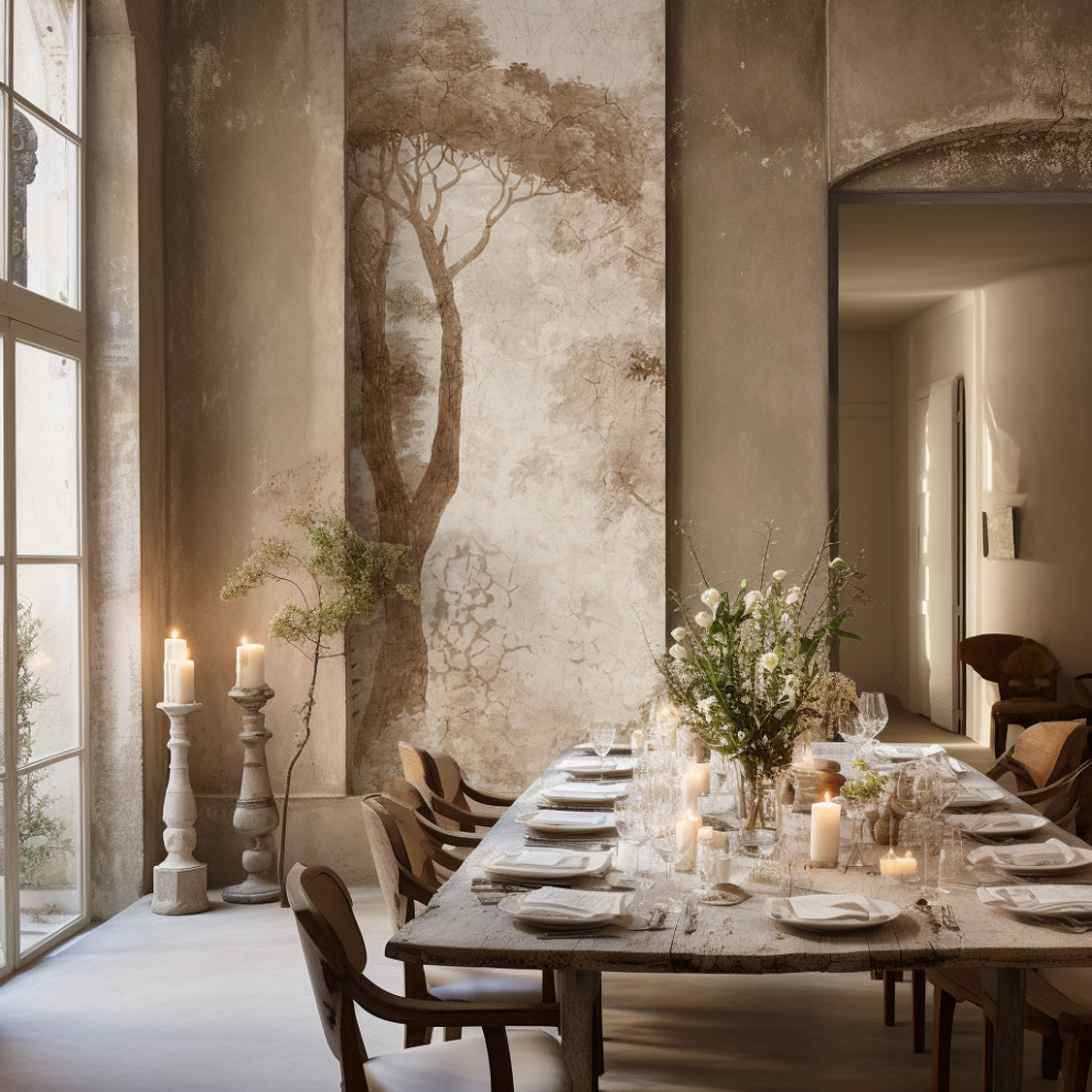 This is an example of a rural dining room in Bordeaux.