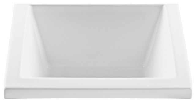 Versatile Laundry Sink Undermount, White, 25x12.5