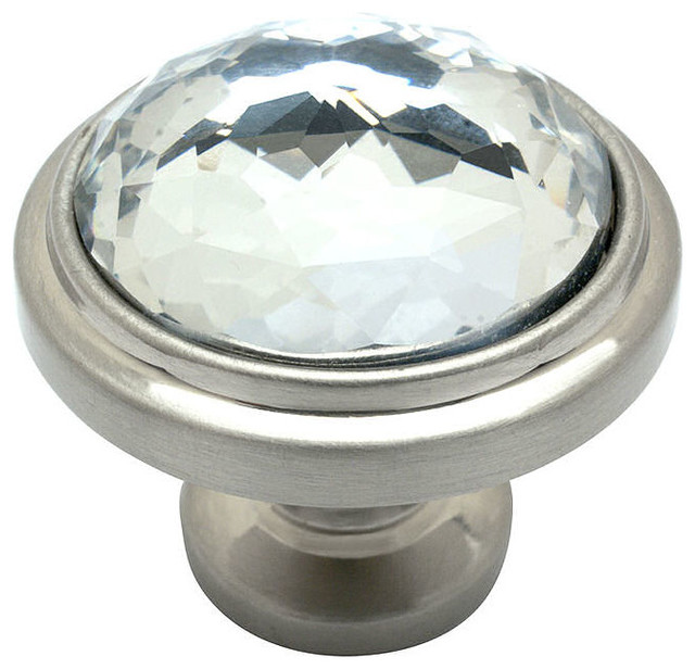 Glass Round Knob, Satin Nickel Contemporary And Drawer Knobs by Door Corner