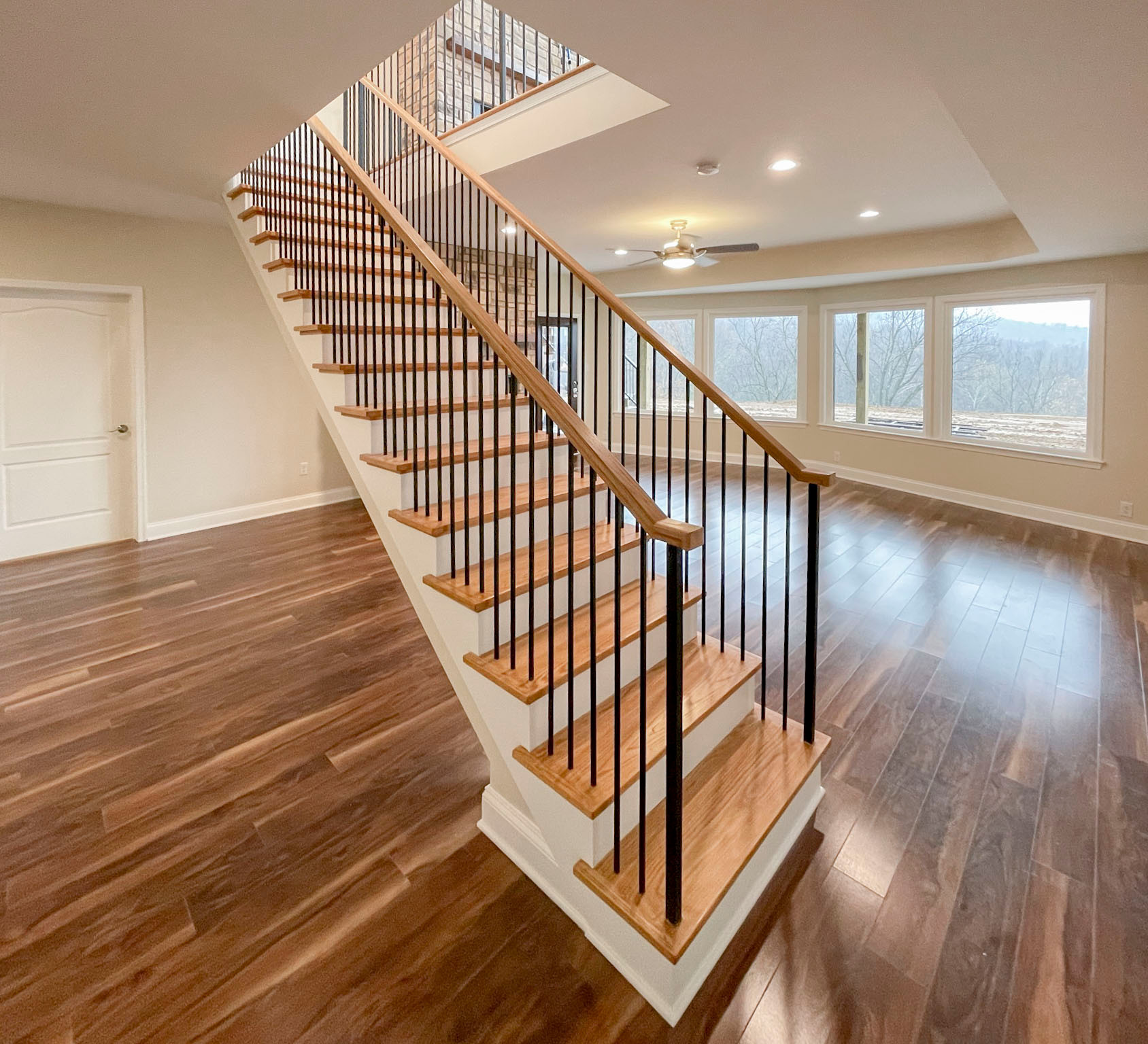 97_Airy Straight-Floating Staircase in Transitional-Mountain Home, Luray, VA 228
