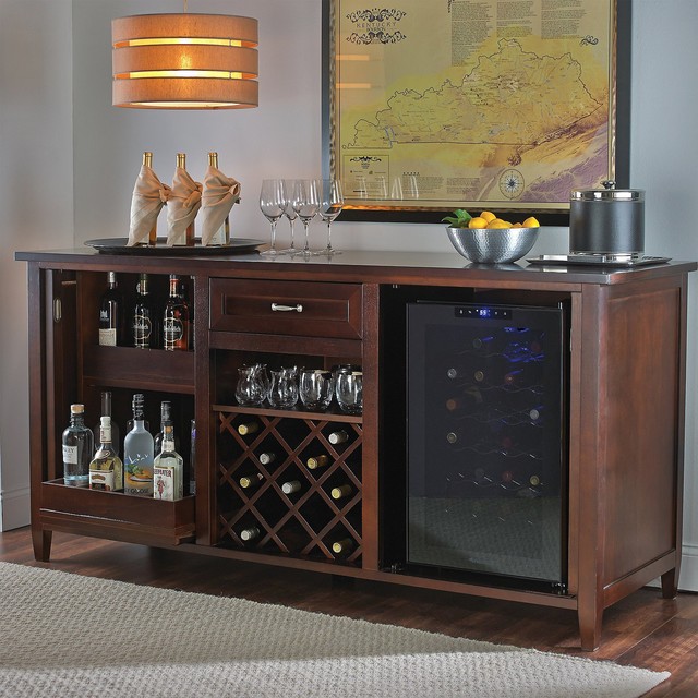 Wine Enthusiast Firenze Wine And Spirits Credenza With 28 Bottle