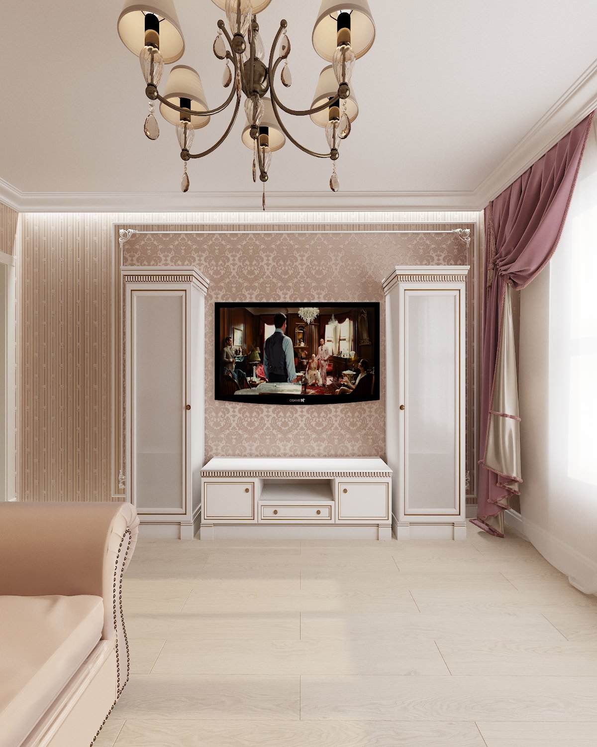 Проект 3х-комнатной квартиры в классическом стиле, ЖК Тихая Роща 2, г.Уфа.