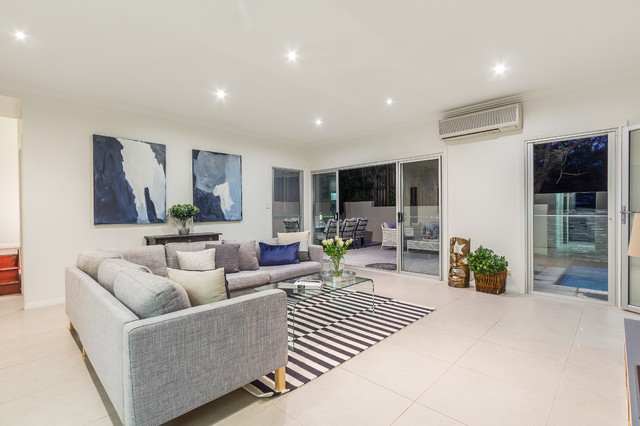 Ashgrove Deco Home contemporary-vardagsrum