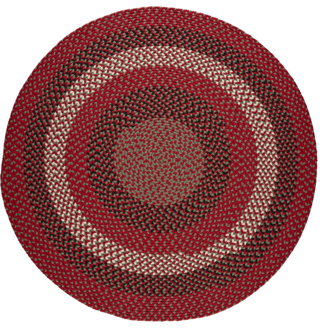 Homespun Kitchen Easy Clean Braided Rug, 6' Round Contemporary Outdoor Rugs by Super Area