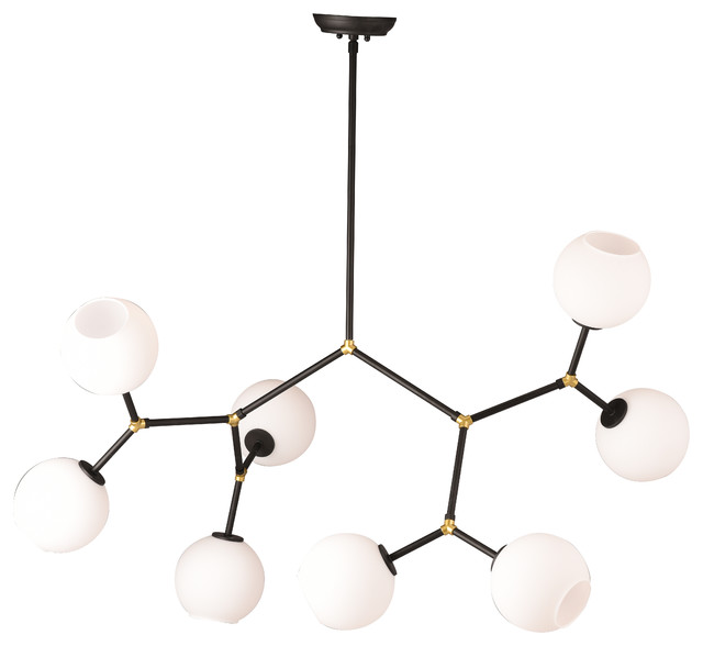 Atom 8 Light Pendant Midcentury Lighting By Nuevo - Atom Pendant Light Atom 8 Light Pendant Midcentury Lighting By Nuevo - Atom Pendant Light