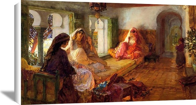FREDERICK ARTHUR BRIDGEMAN POSTER River Landscape