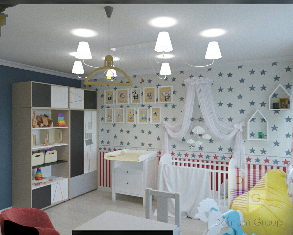 Детская комната для новородженного и ребенка чуть старшего