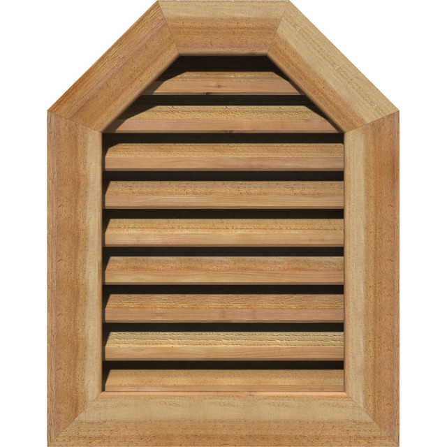 Octagonal Top Wood Gable Vent Traditional Registers Grilles And