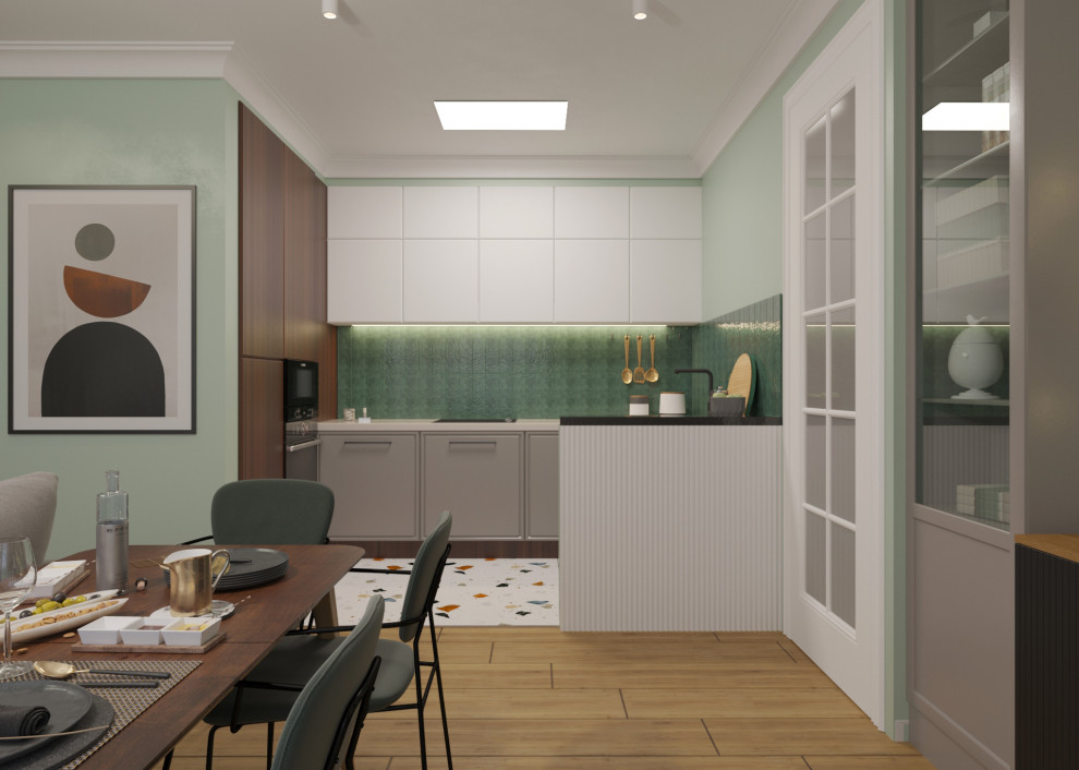 Вид на кухонный гарнитур