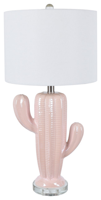 Laci 26.5" Pink Pearlized Cactus Lamp - Southwestern - Table Lamps - by  Crestview Collection | Houzz